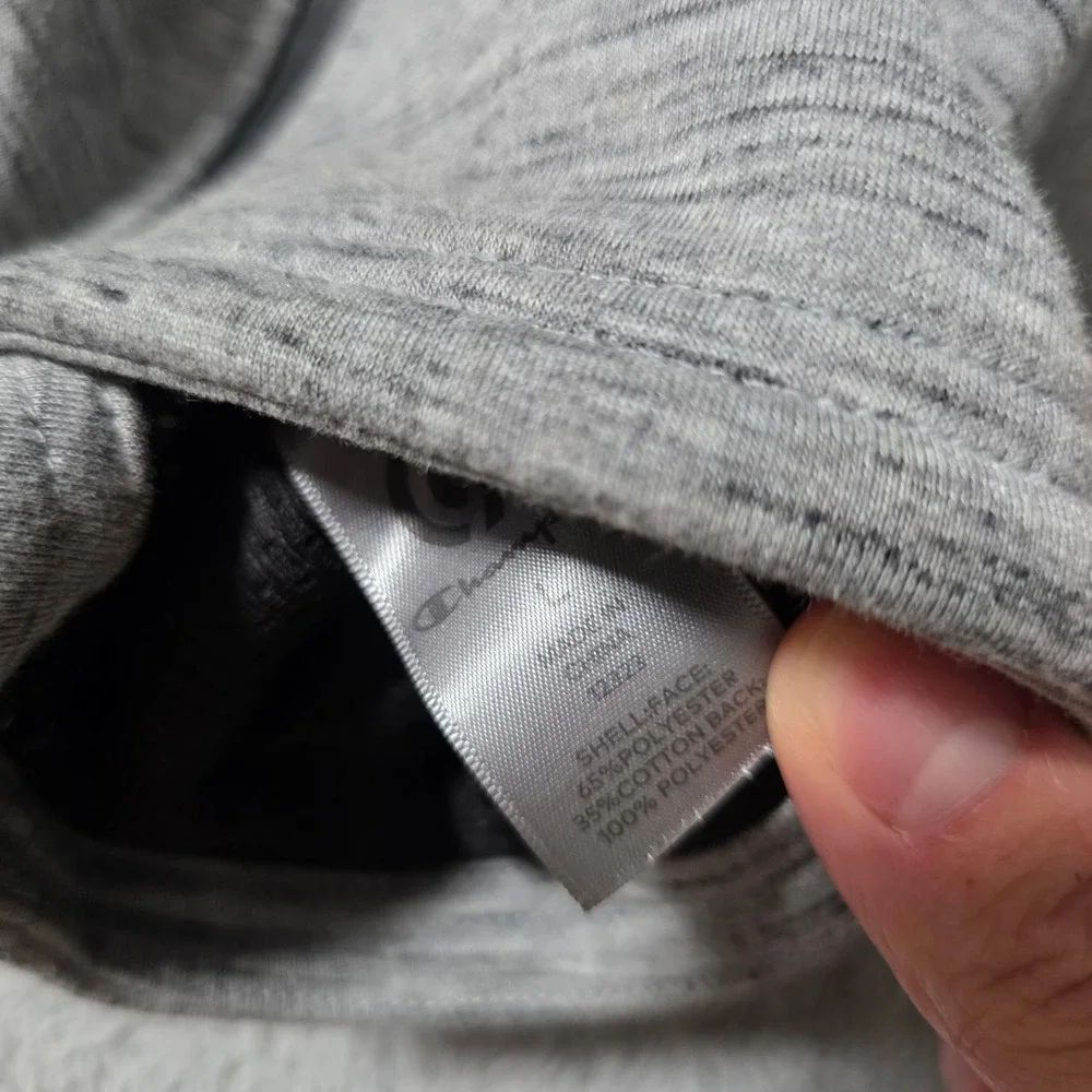 Champion‎ Mens L Full Zip Hoodie Gray Heathered Mesh Lined C9 Athletic Jacket
